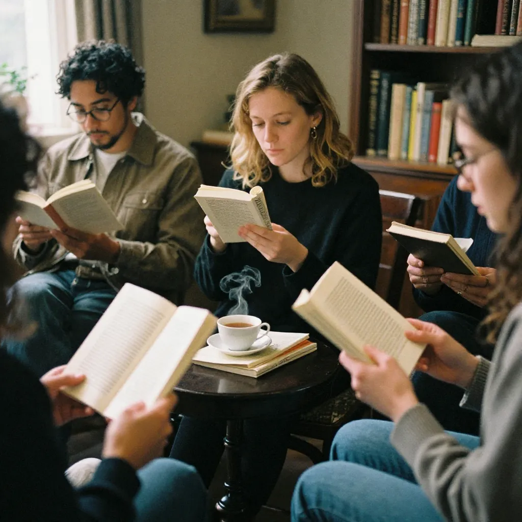 Intimate book club gathering
